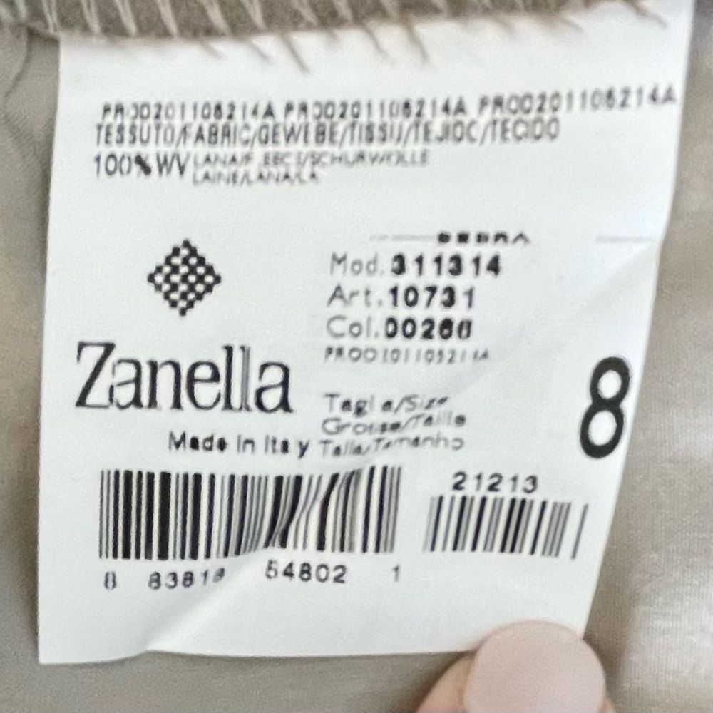 Zanella Debra Italian Luxury Super 150's Wool High Rise Debra Trousers Size 8 - Picture 12 of 14